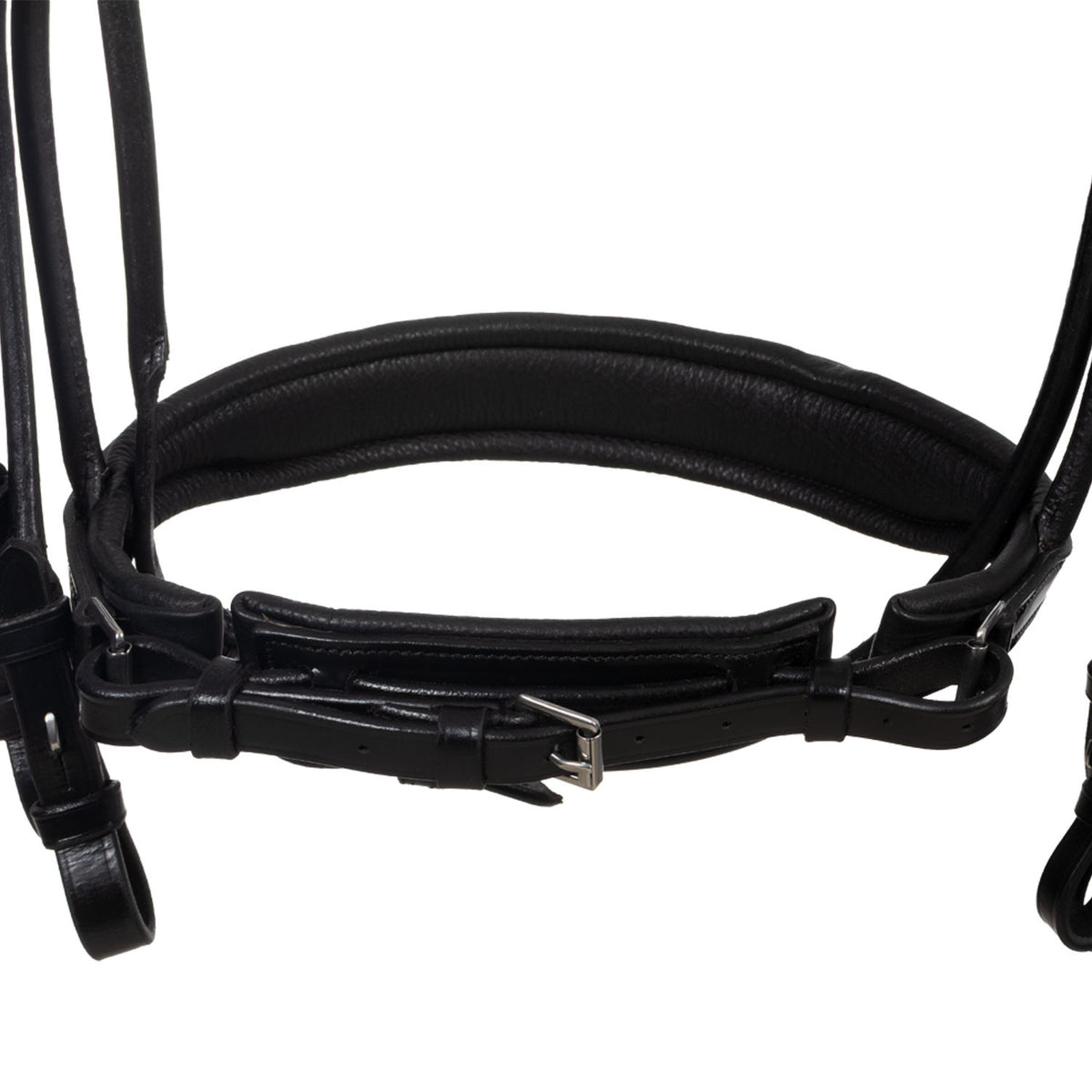 Equestro Leather dressage bridle with anatomical headpiece