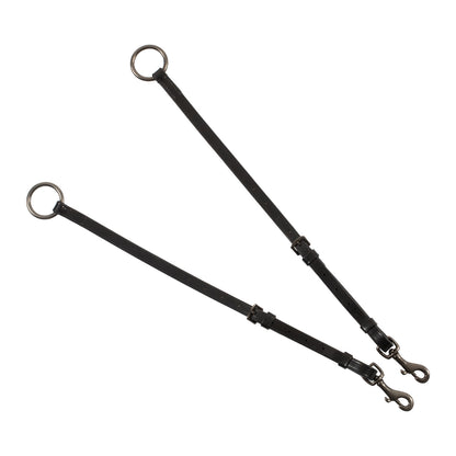 Equestro Tanned leather fork breastplate with black clincher