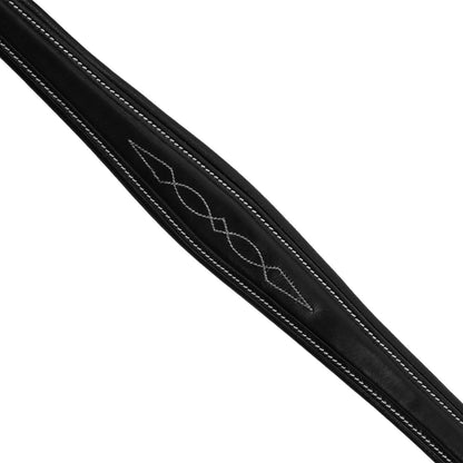 Equestro Tanned leather fork breastplate with embroideries