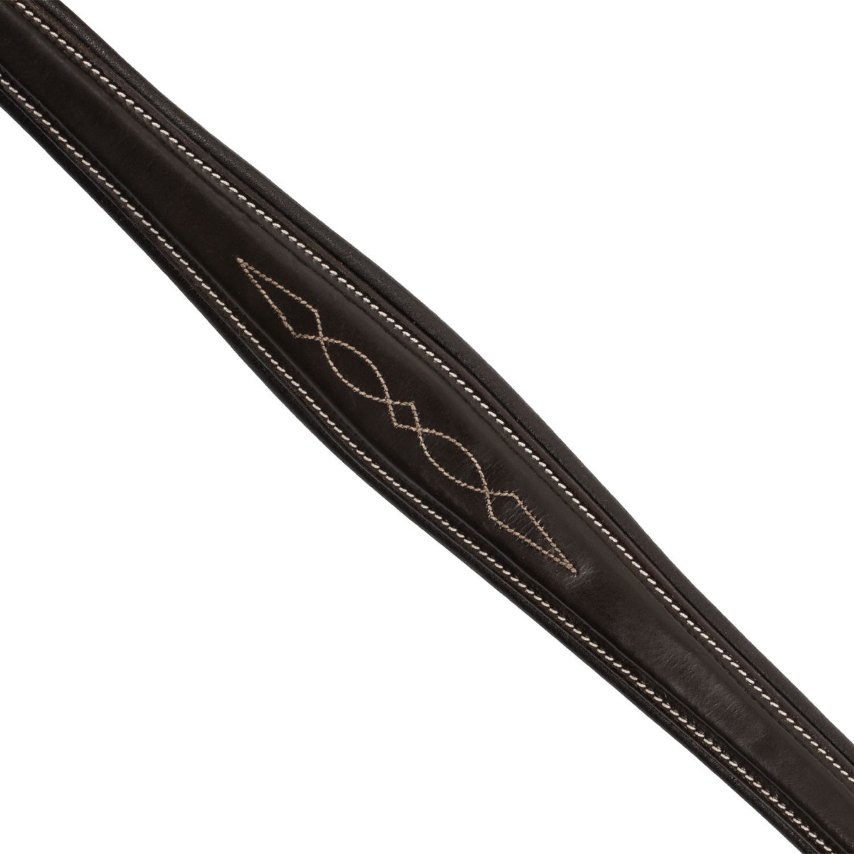Equestro Tanned leather fork breastplate with embroideries