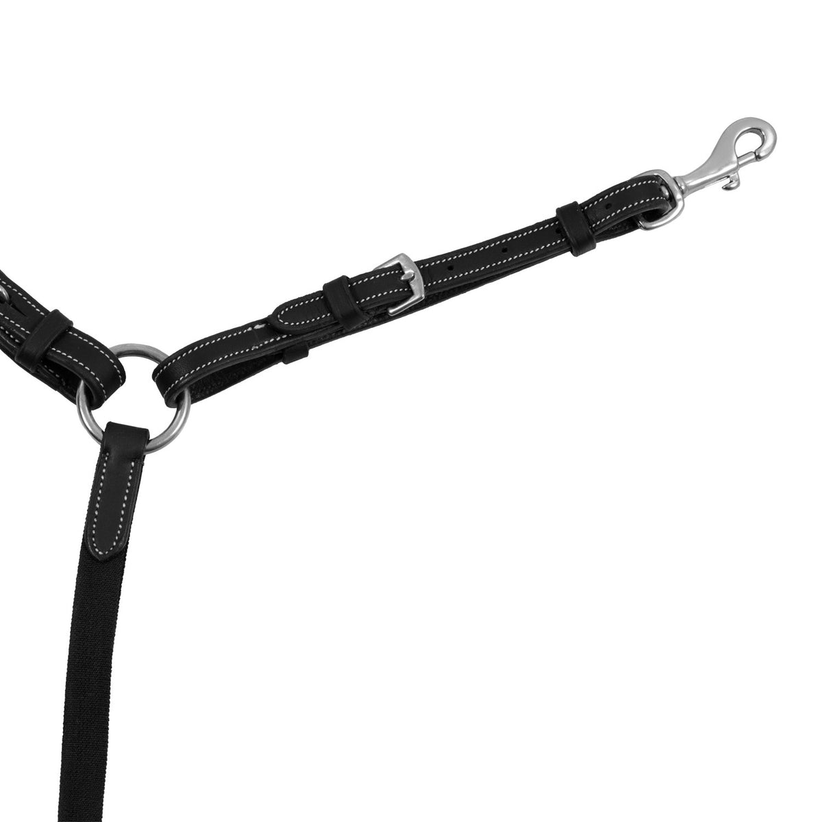Equestro Anatomical leather breastplate with removable martingale