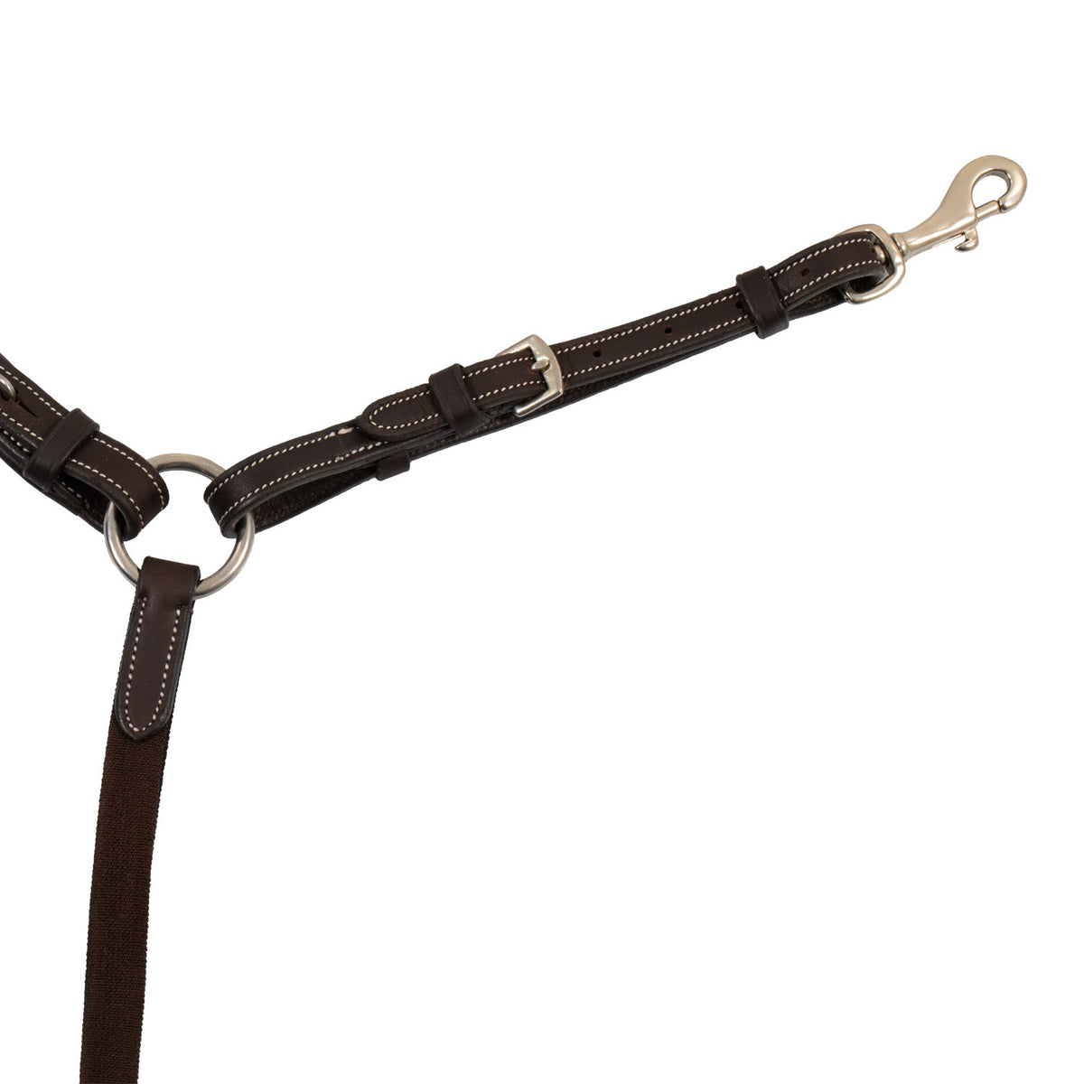 Equestro Anatomical leather breastplate with removable martingale