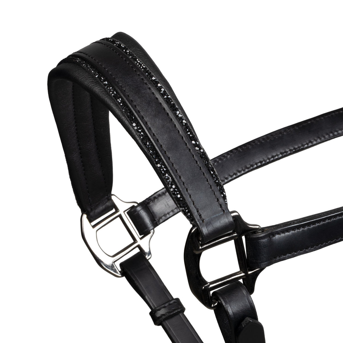 Equestro Leather halter with glittery piping
