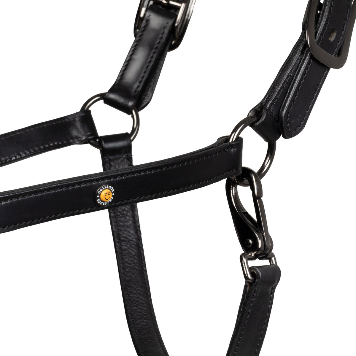 Equestro Leather halter with glittery piping