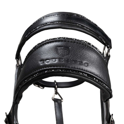Equestro Leather halter with glittery piping