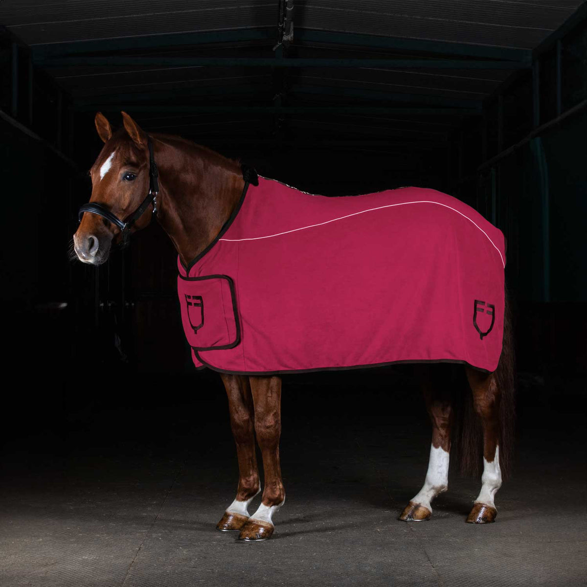 Equestro Fleece rug with flap front closure