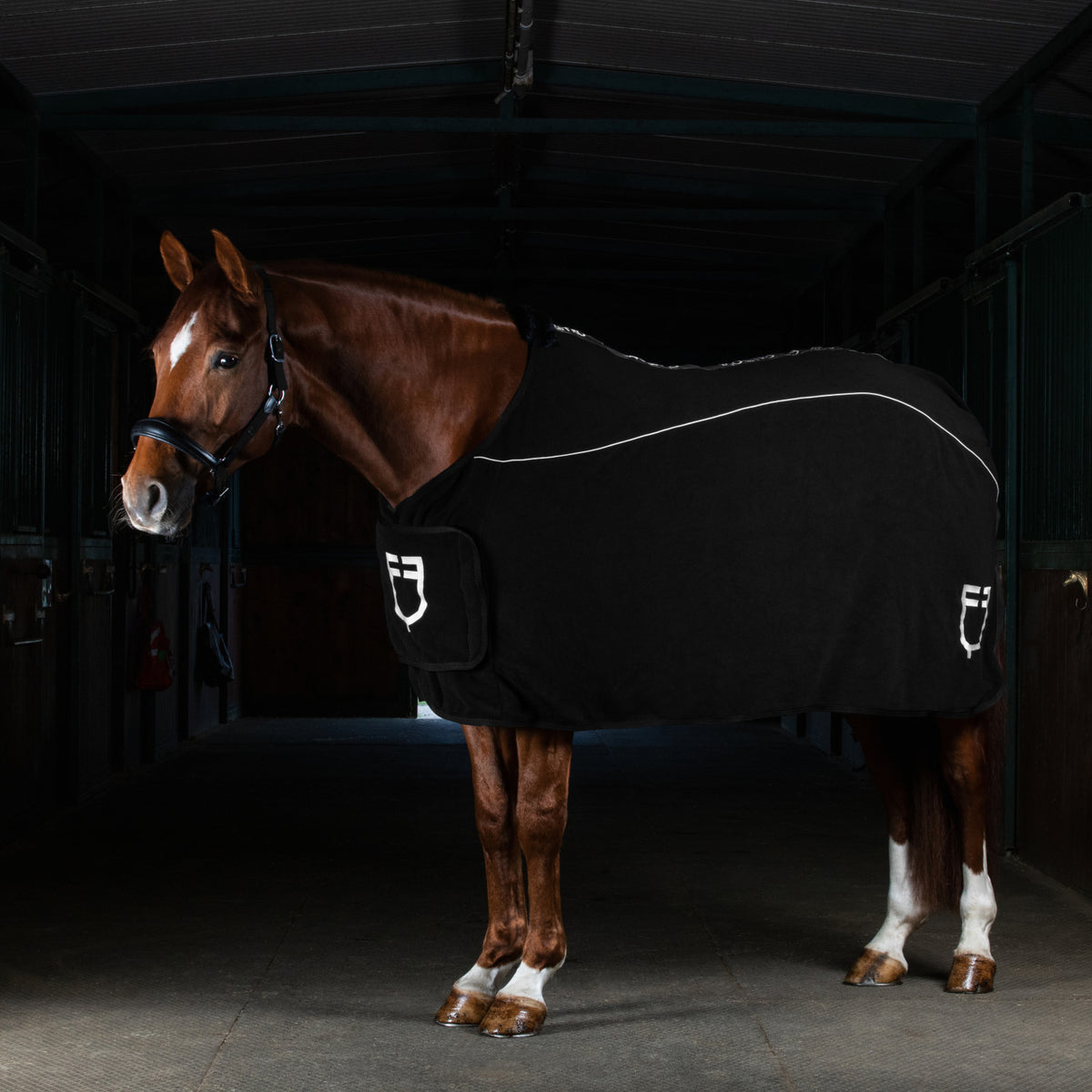 Equestro Fleece rug with flap front closure