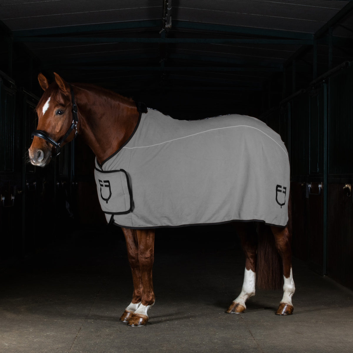 Equestro Fleece rug with flap front closure