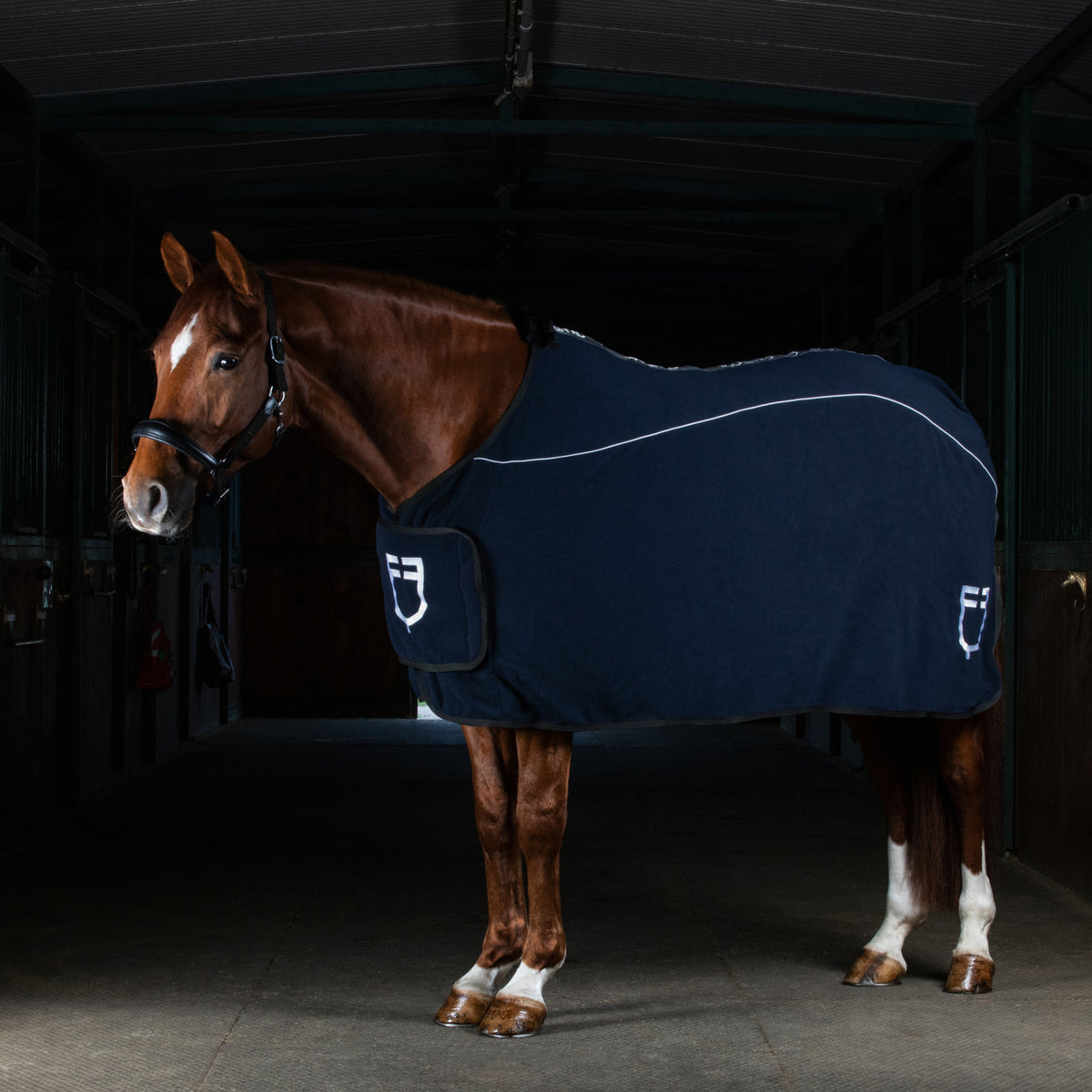 Equestro Fleece rug with flap front closure