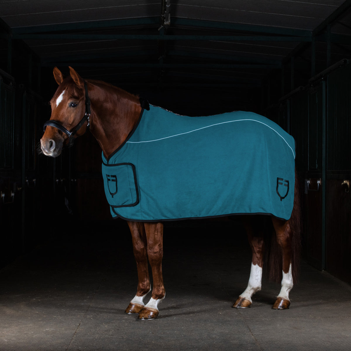 Equestro Fleece rug with flap front closure