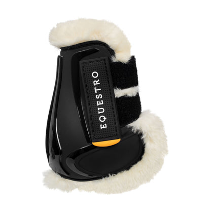 Equestro Fetlock boots in TPU and synthetic sheepskin