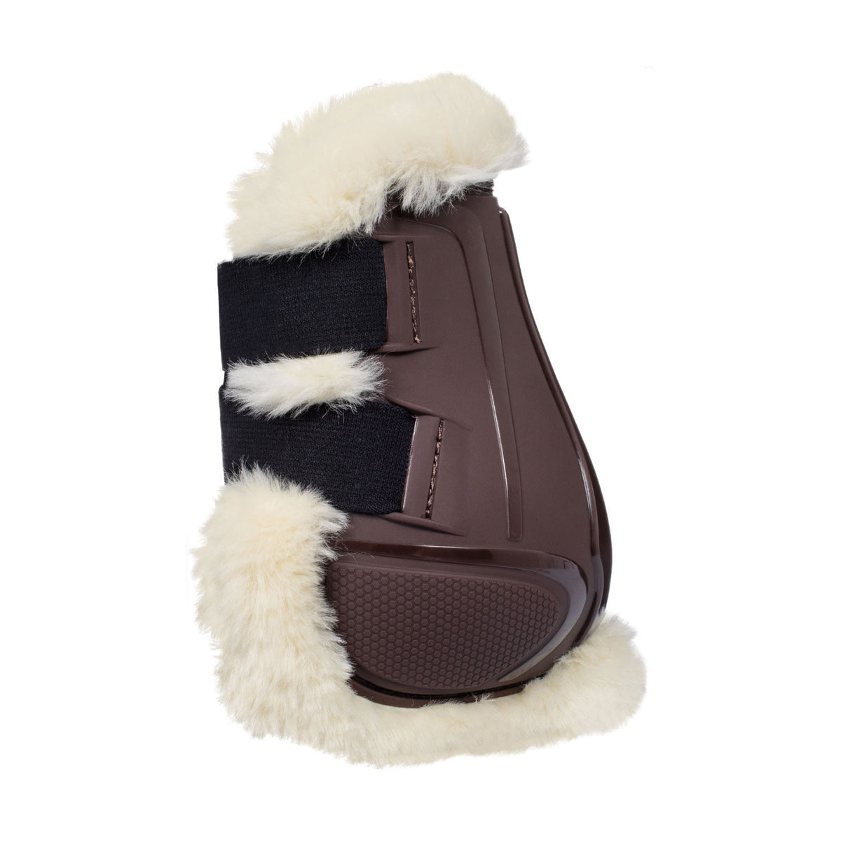 Equestro Fetlock boots in TPU and synthetic sheepskin