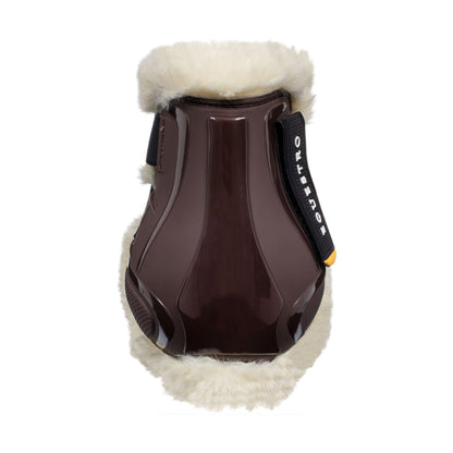 Equestro Fetlock boots in TPU and synthetic sheepskin