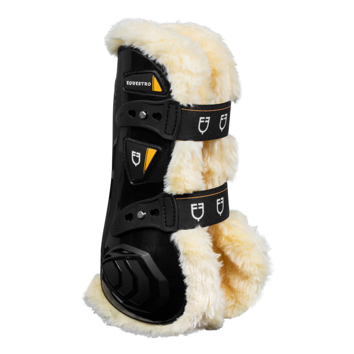 Equestro Synthetic sheepskin quick release tendon boots