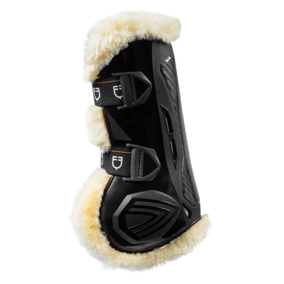 Equestro Synthetic sheepskin quick release tendon boots