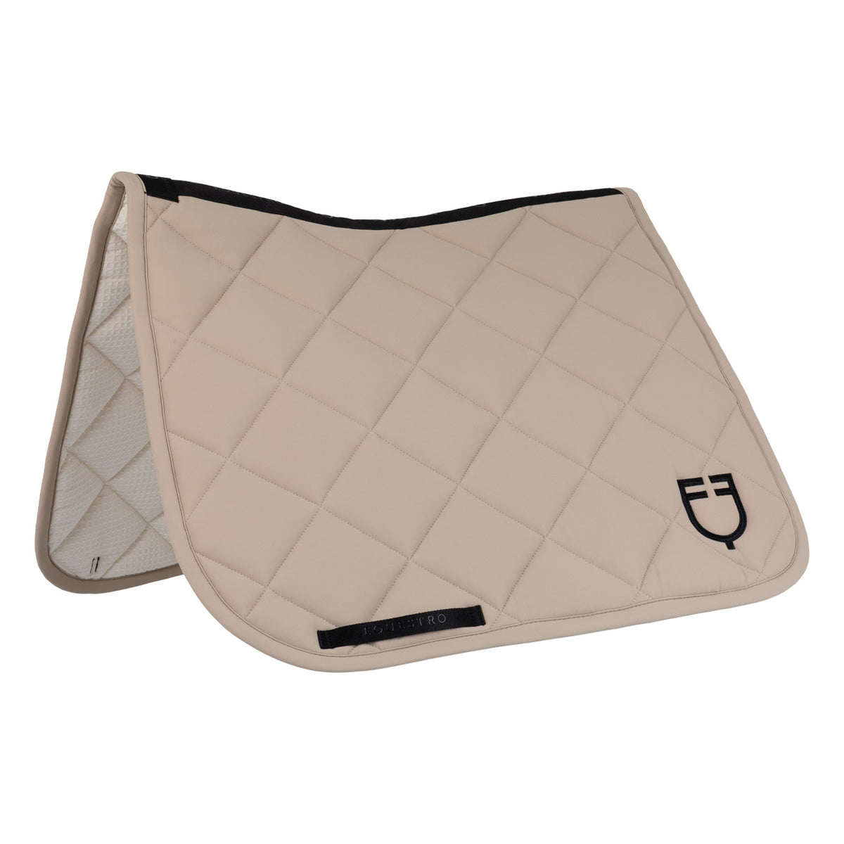 Equestro Dressage saddle pad with diamond quilting and embroidered logo