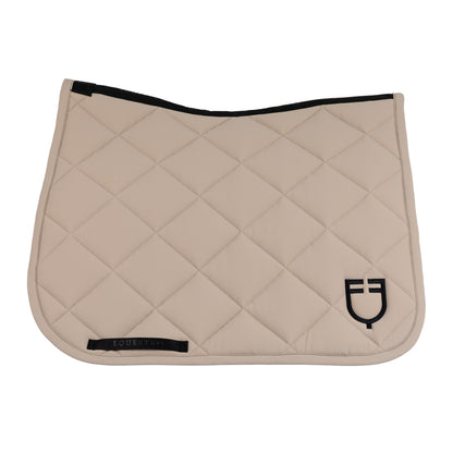 Equestro Dressage saddle pad with diamond quilting and embroidered logo