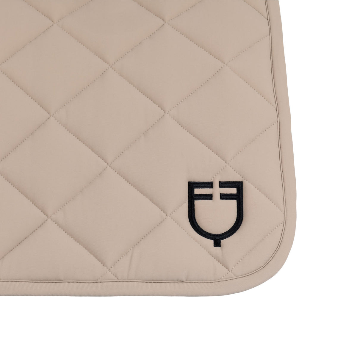 Equestro Dressage saddle pad with diamond quilting and embroidered logo
