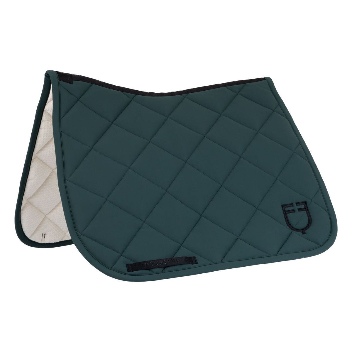 Equestro Dressage saddle pad with diamond quilting and embroidered logo