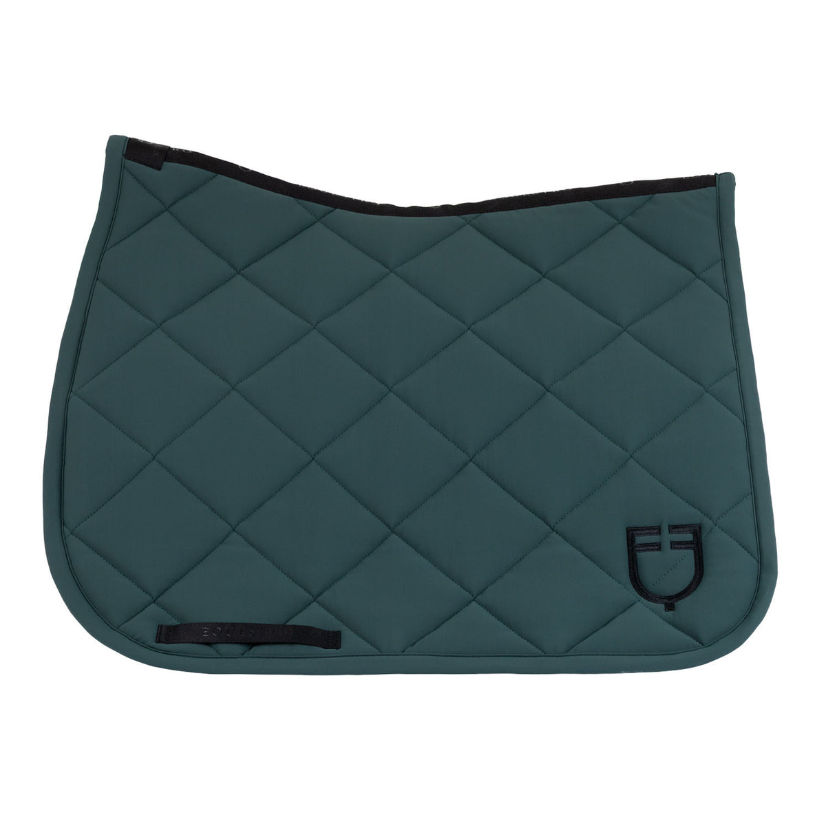 Equestro Dressage saddle pad with diamond quilting and embroidered logo