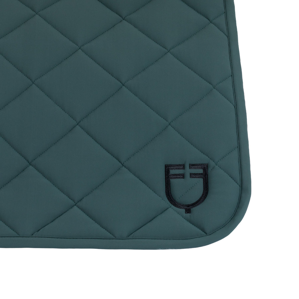 Equestro Dressage saddle pad with diamond quilting and embroidered logo