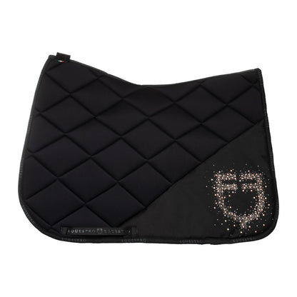 Equestro Dressage saddle pad rhinestone logo