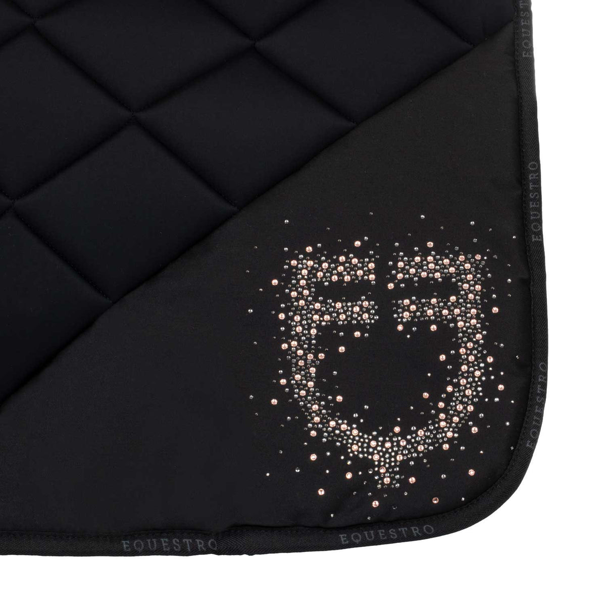 Equestro Dressage saddle pad rhinestone logo