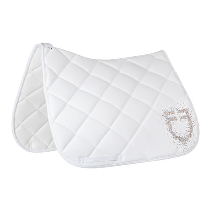 Equestro Dressage saddle pad rhinestone logo