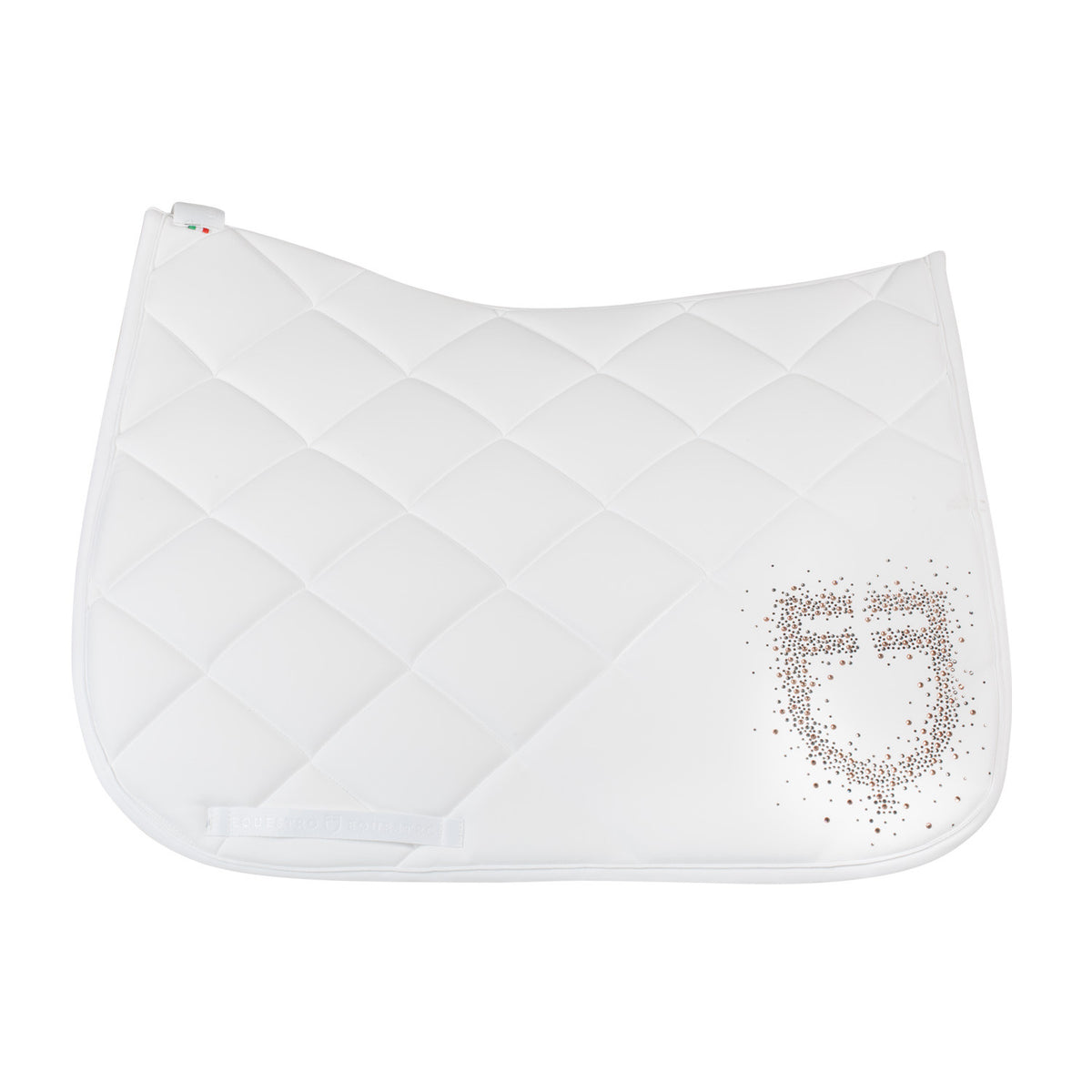 Equestro Dressage saddle pad rhinestone logo
