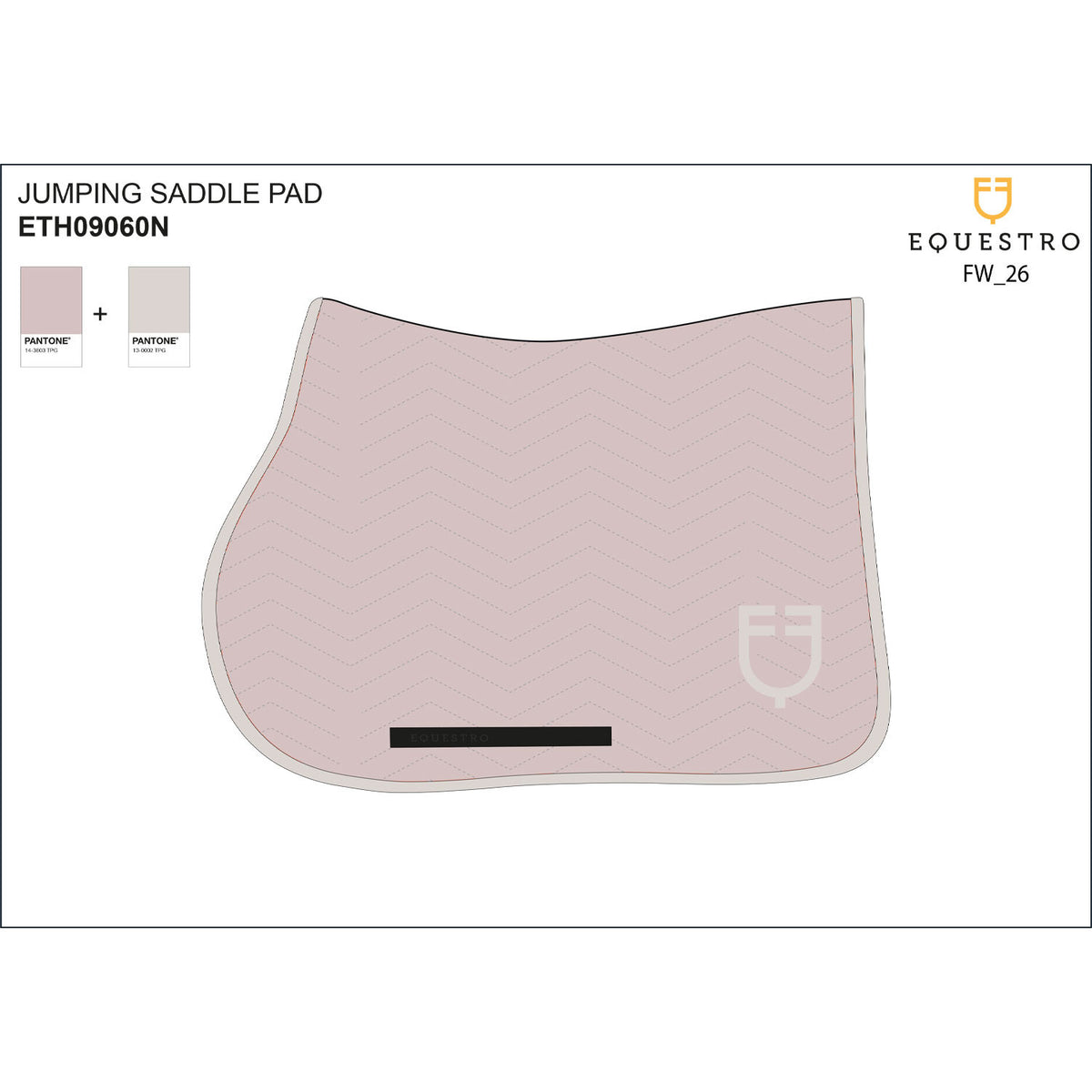 Equestro Jumping saddle pad with wave quilting