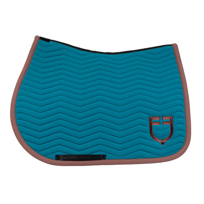 Equestro Wave Quilting jumping saddle pad in technical fabric