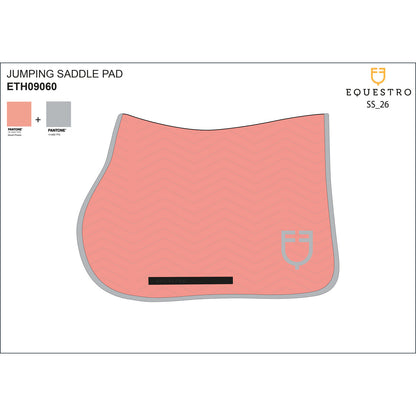 Equestro Wave Quilting jumping saddle pad in technical fabric