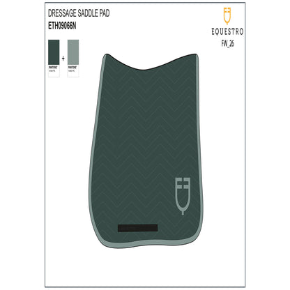 Equestro Dressage saddle pad with wave quilting