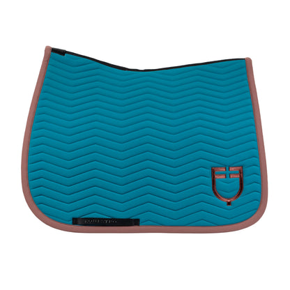 Equestro Wave Quilting dressage saddle pad in technical fabric