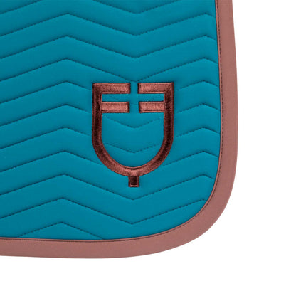 Equestro Wave Quilting dressage saddle pad in technical fabric