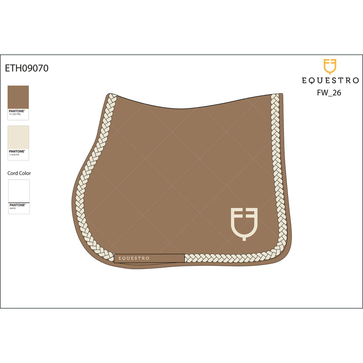 Equestro Braided cord jumping saddle pad