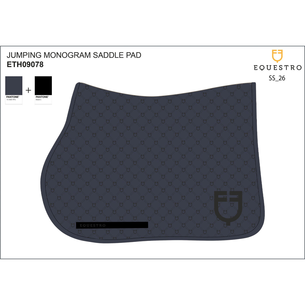 Equestro Jumping saddle pad with monogram print
