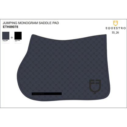 Equestro Jumping saddle pad with monogram print