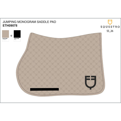 Equestro Jumping saddle pad with monogram print