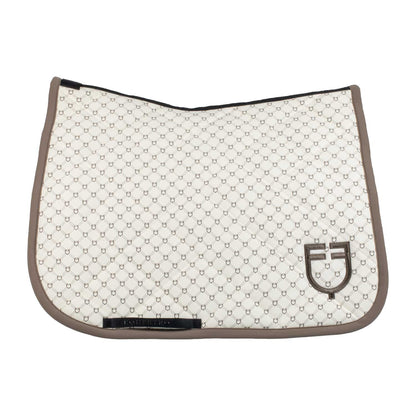 Equestro Dressage saddle pad with monogram print