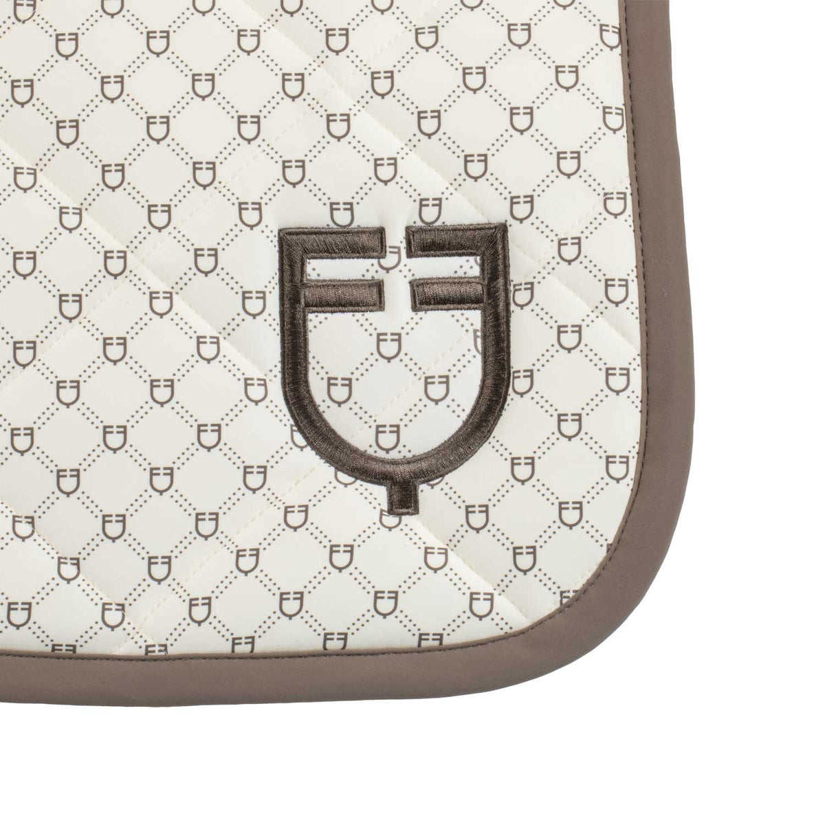 Equestro Dressage saddle pad with monogram print