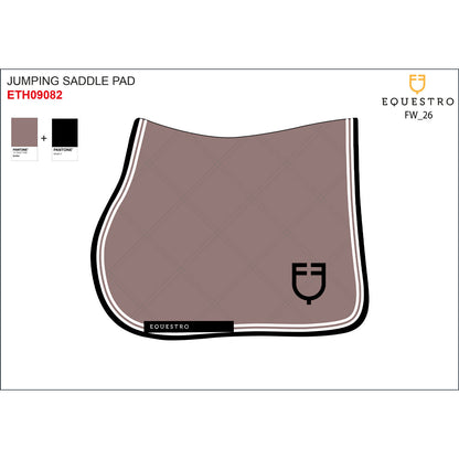 Equestro Double Stripes jumping saddle pad in technical fabric