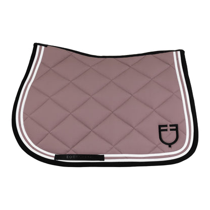 Equestro Double Stripes jumping saddle pad in technical fabric
