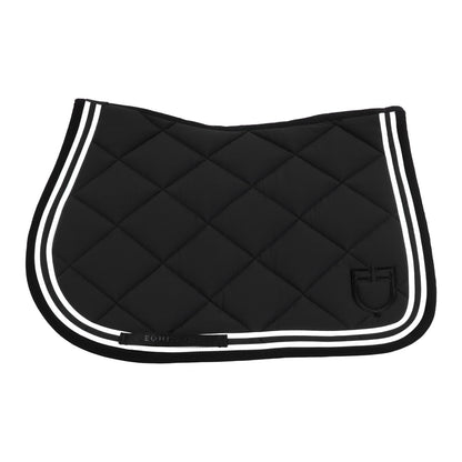 Equestro Double Stripes jumping saddle pad in technical fabric