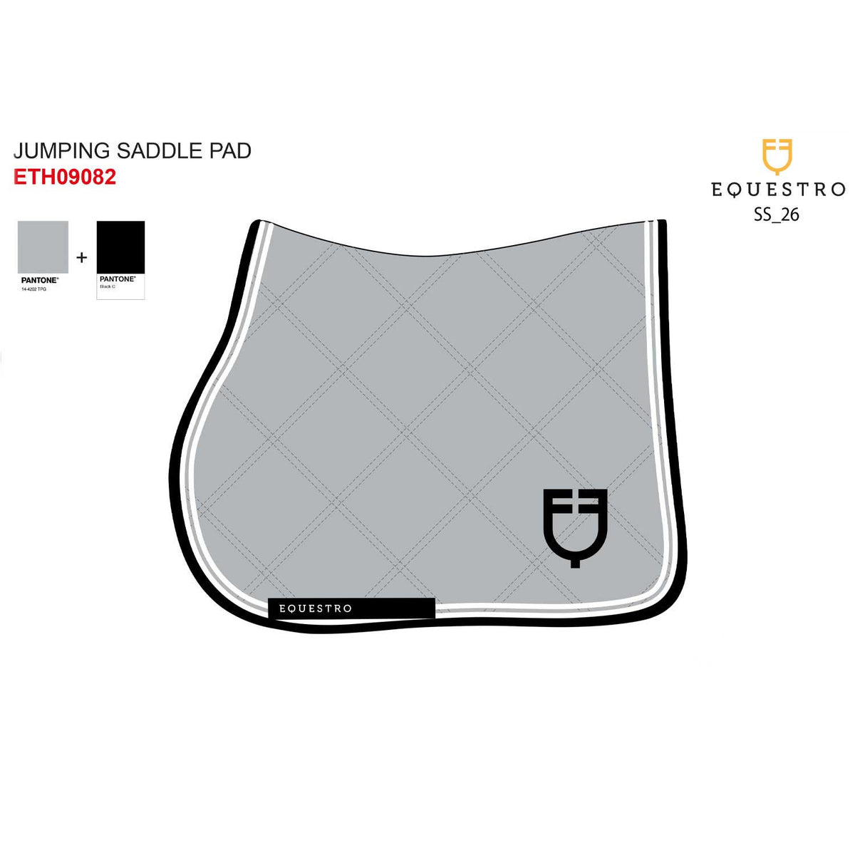 Equestro Double Stripes jumping saddle pad in technical fabric