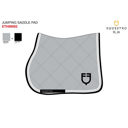 Equestro Double Stripes jumping saddle pad in technical fabric