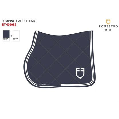 Equestro Double Stripes jumping saddle pad in technical fabric