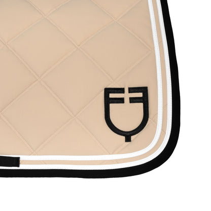 Equestro Double Stripes jumping saddle pad in technical fabric