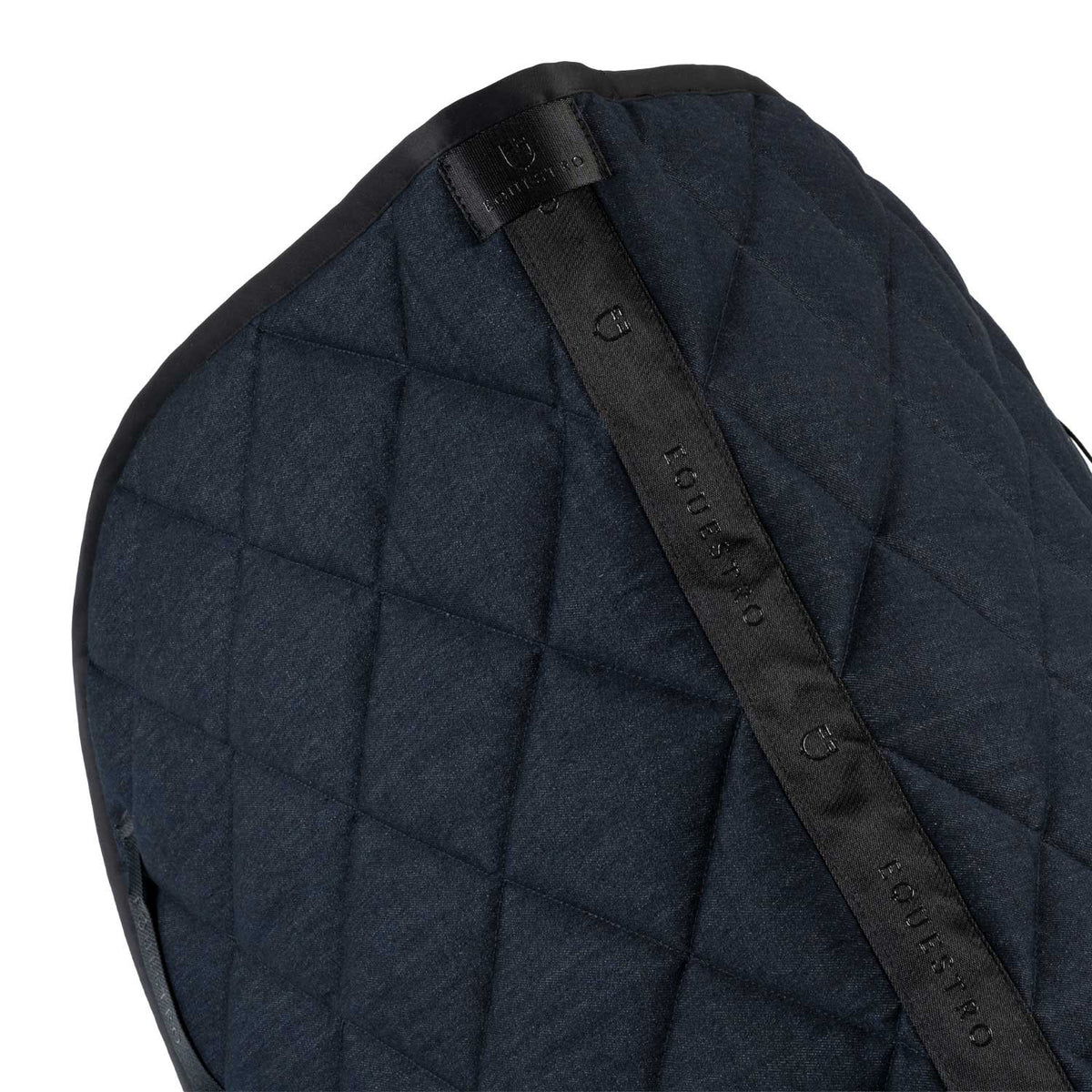 Equestro Jumping saddle pad in denim-effect technical fabric