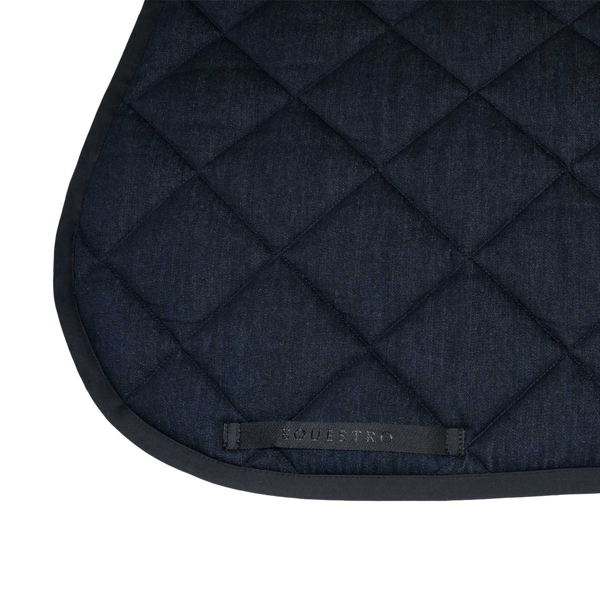 Equestro Jumping saddle pad in denim-effect technical fabric